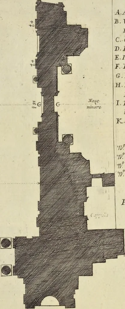 An illustration from Il Tempio Vaticano e sua origine : con gl'edifitii più cospicui, antichi e moderni, fatti dentro e fuori di esso, 1694, leaf 302