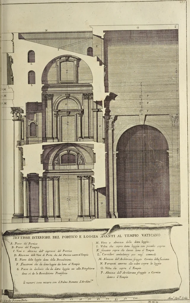 An illustration from Il Tempio Vaticano e sua origine : con gl'edifitii più cospicui, antichi e moderni, fatti dentro e fuori di esso, 1694, leaf 304