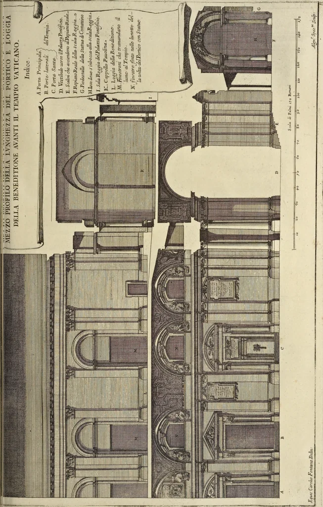 An illustration from Il Tempio Vaticano e sua origine : con gl'edifitii più cospicui, antichi e moderni, fatti dentro e fuori di esso, 1694, leaf 306