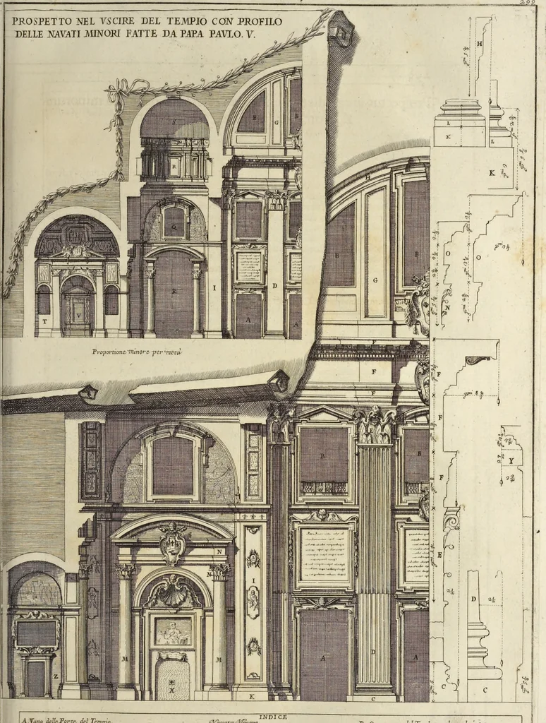 An illustration from Il Tempio Vaticano e sua origine : con gl'edifitii più cospicui, antichi e moderni, fatti dentro e fuori di esso, 1694, leaf 328