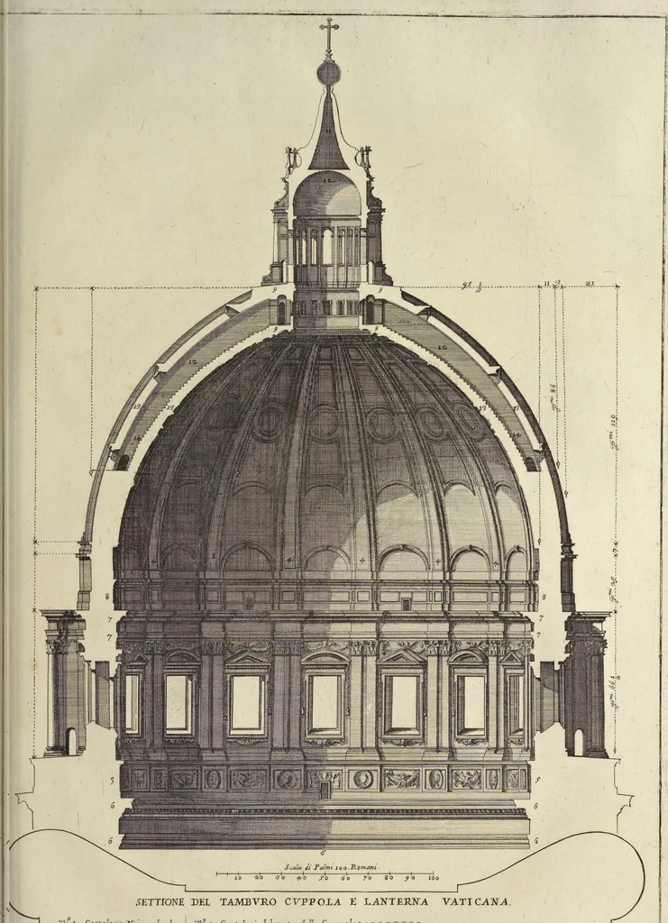 An illustration from Il Tempio Vaticano e sua origine : con gl'edifitii più cospicui, antichi e moderni, fatti dentro e fuori di esso, 1694, leaf 352