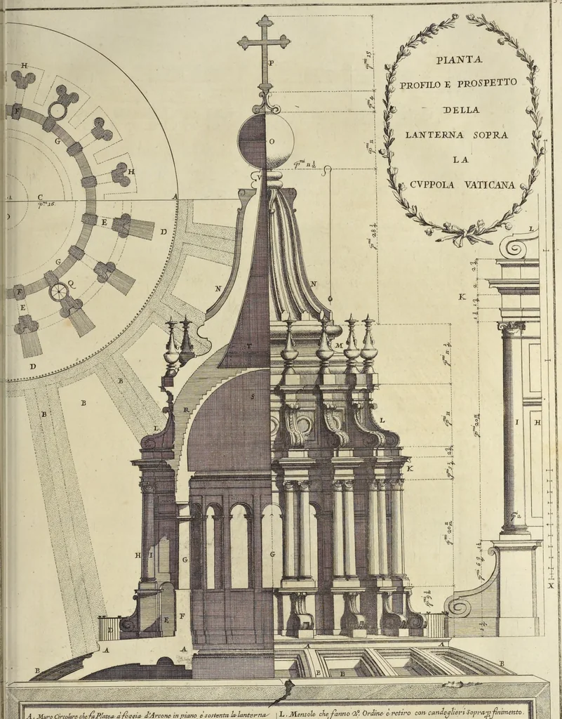 An illustration from Il Tempio Vaticano e sua origine : con gl'edifitii più cospicui, antichi e moderni, fatti dentro e fuori di esso, 1694, leaf 366