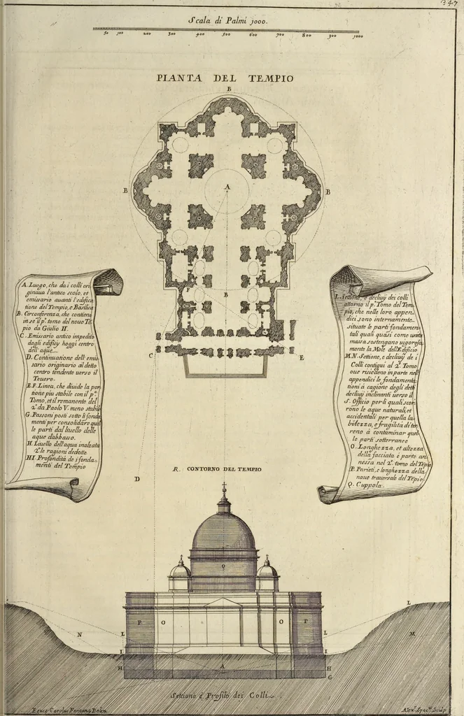 An illustration from Il Tempio Vaticano e sua origine : con gl'edifitii più cospicui, antichi e moderni, fatti dentro e fuori di esso, 1694, leaf 378