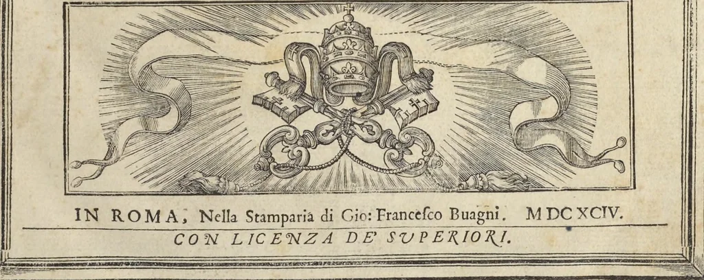 An illustration from Il Tempio Vaticano e sua origine : con gl'edifitii più cospicui, antichi e moderni, fatti dentro e fuori di esso, 1694, leaf 4