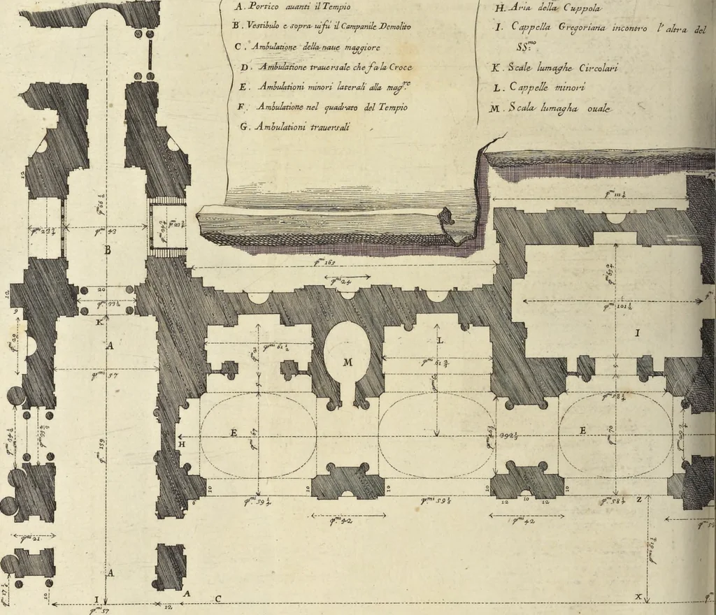 An illustration from Il Tempio Vaticano e sua origine : con gl'edifitii più cospicui, antichi e moderni, fatti dentro e fuori di esso, 1694, leaf 415