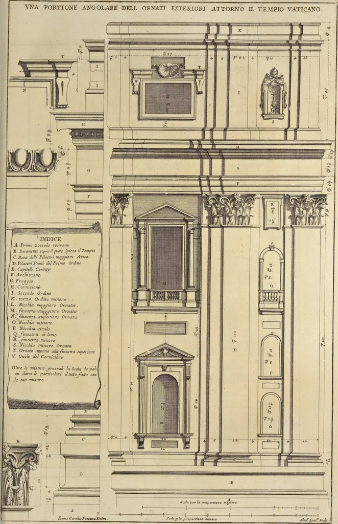 An illustration from Il Tempio Vaticano e sua origine : con gl'edifitii più cospicui, antichi e moderni, fatti dentro e fuori di esso, 1694, leaf 424