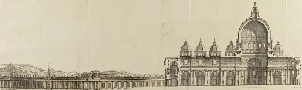 An illustration from Il Tempio Vaticano e sua origine : con gl'edifitii più cospicui, antichi e moderni, fatti dentro e fuori di esso, 1694, leaf 456