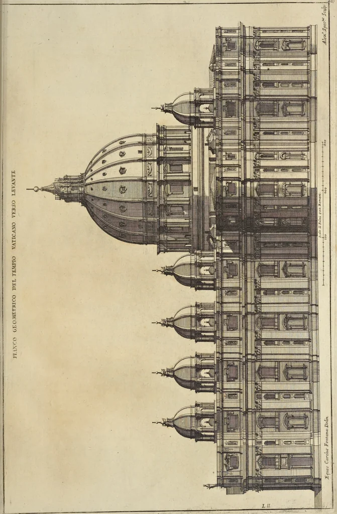 An illustration from Il Tempio Vaticano e sua origine : con gl'edifitii più cospicui, antichi e moderni, fatti dentro e fuori di esso, 1694, leaf 460