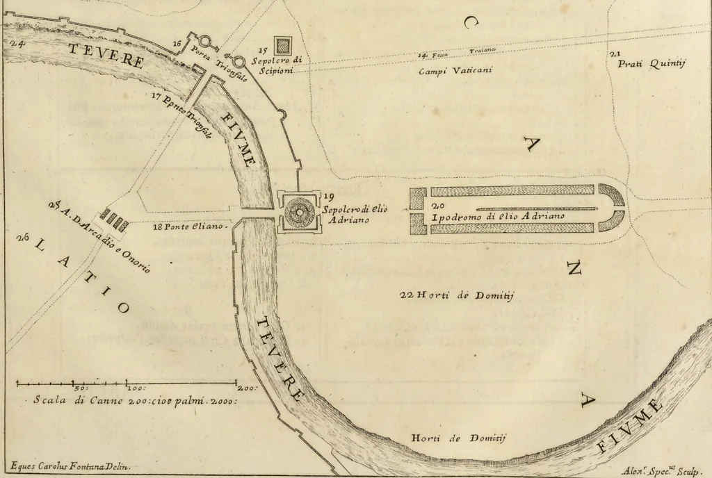 An illustration from Il Tempio Vaticano e sua origine : con gl'edifitii più cospicui, antichi e moderni, fatti dentro e fuori di esso, 1694, leaf 50