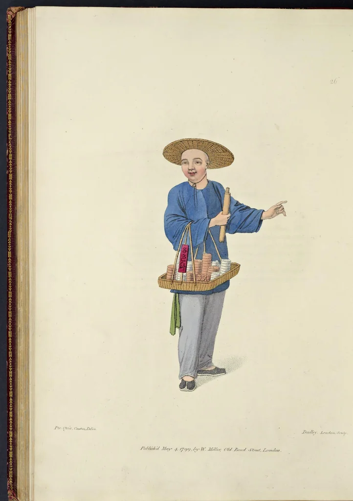An illustration from The costume of China : illustrated by sixty engravings : with explanations in English and French, 1800, leaf 119