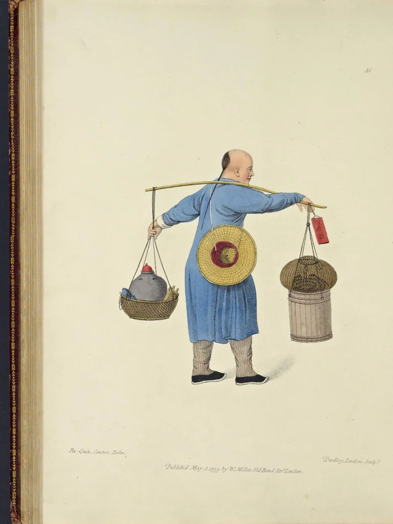 An illustration from The costume of China : illustrated by sixty engravings : with explanations in English and French, 1800, leaf 199