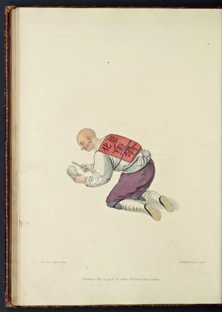 An illustration from The costume of China : illustrated by sixty engravings : with explanations in English and French, 1800, leaf 51