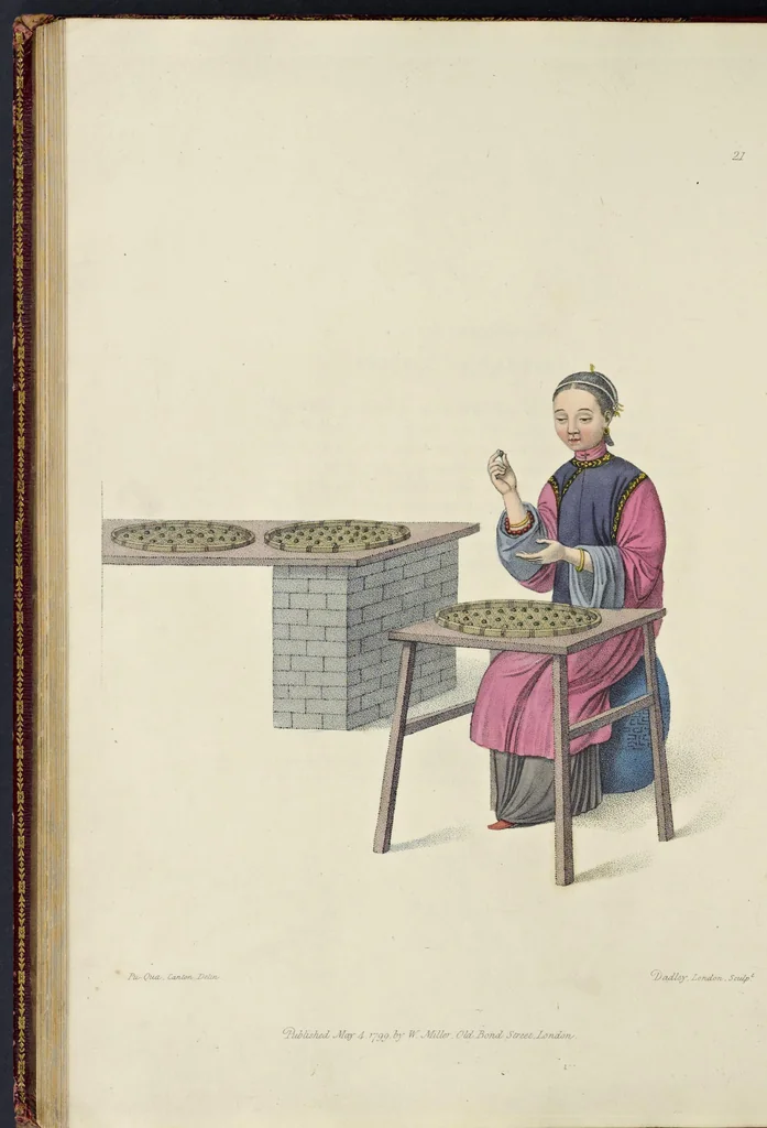 An illustration from The costume of China : illustrated by sixty engravings : with explanations in English and French, 1800, leaf 99