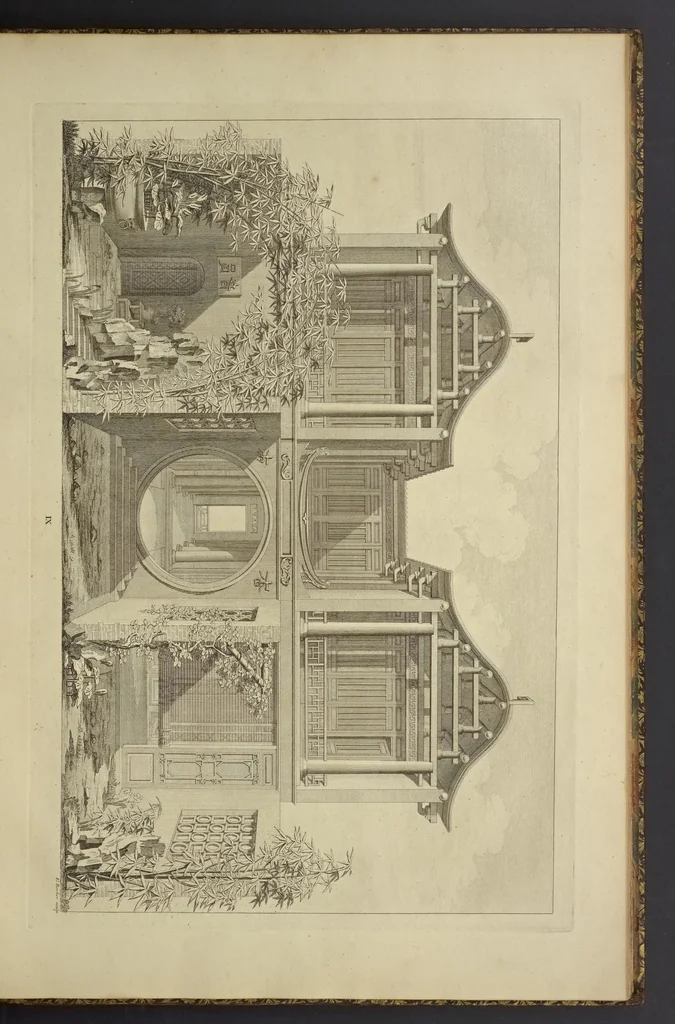 An illustration from Desseins des edifices, meubles, habits, machines, et ustenciles des Chinois, 1757, leaf 50