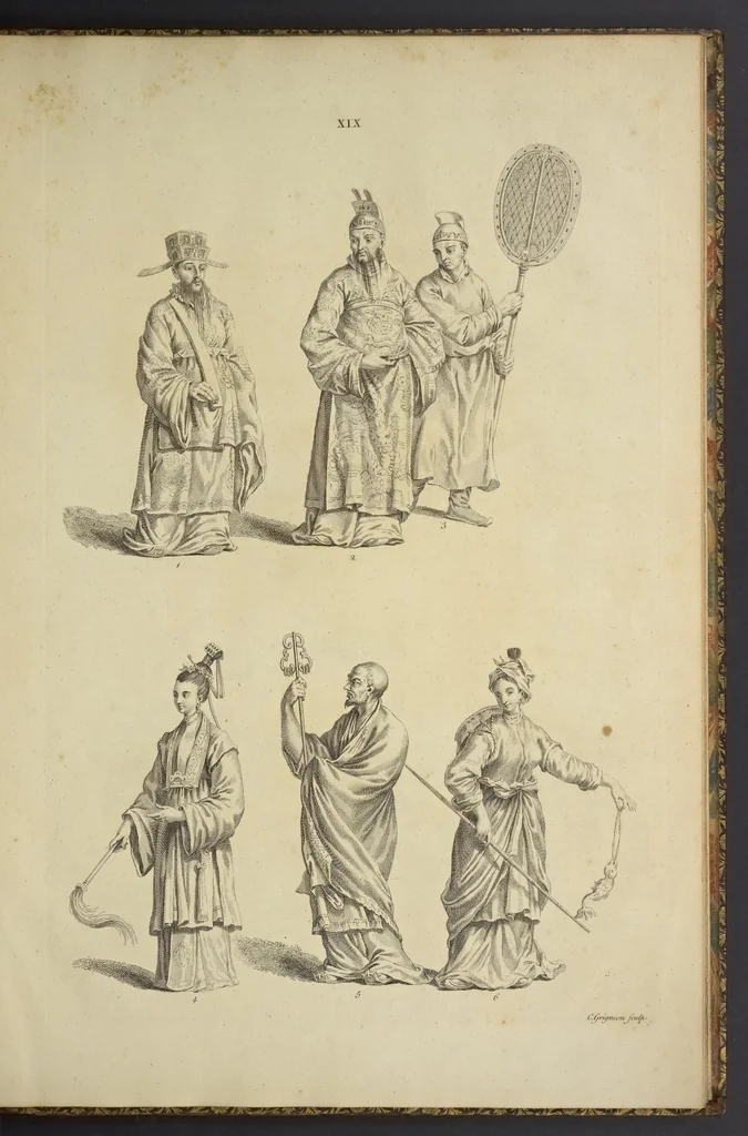 An illustration from Desseins des edifices, meubles, habits, machines, et ustenciles des Chinois, 1757, leaf 70