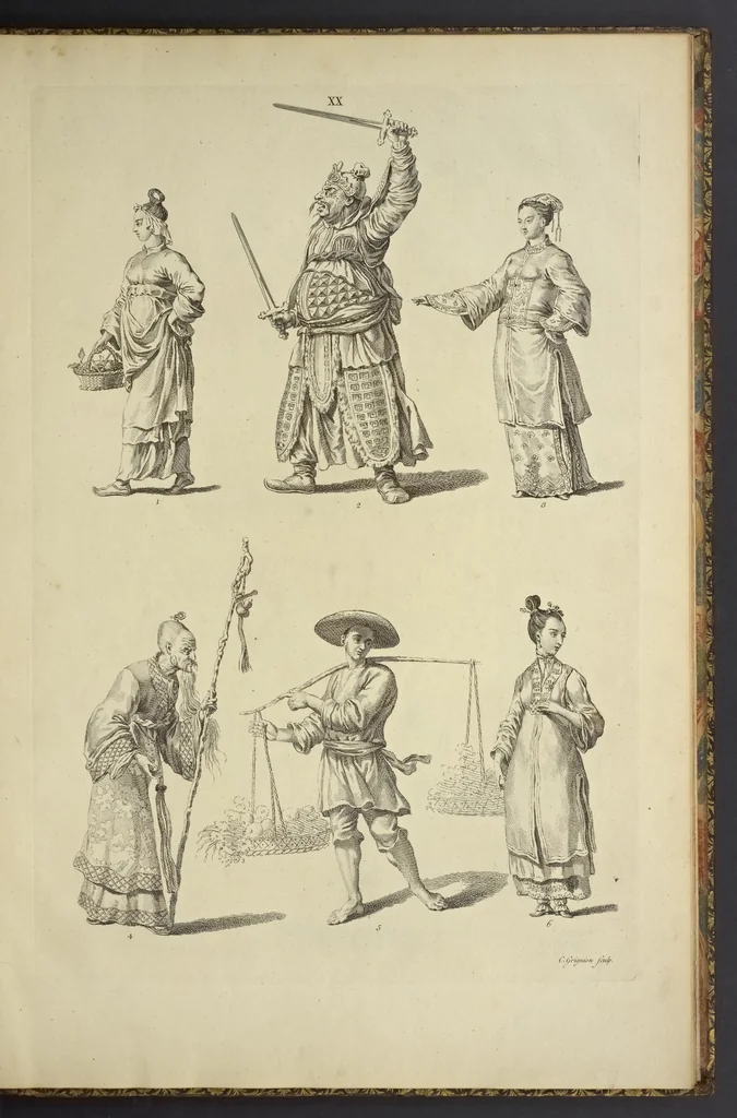 An illustration from Desseins des edifices, meubles, habits, machines, et ustenciles des Chinois, 1757, leaf 72