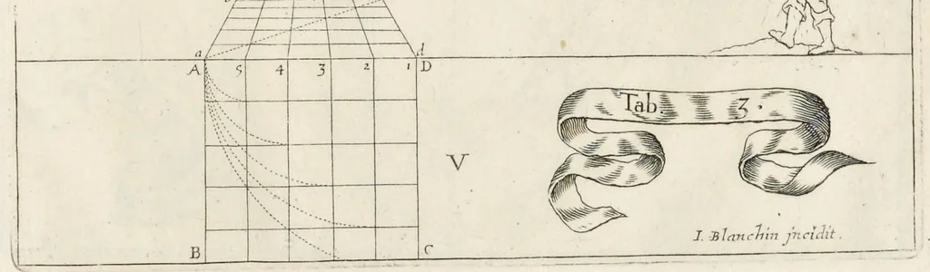An illustration from La perspectiue curieuse du reuerend p. Niceron minime : diuisée en quatre liures. Avec l'Optique et la catoptrique du r.p. Mersenne du mesme ordre, mise en lumiere aprés la mort de l'autheur .., 1663, leaf 362