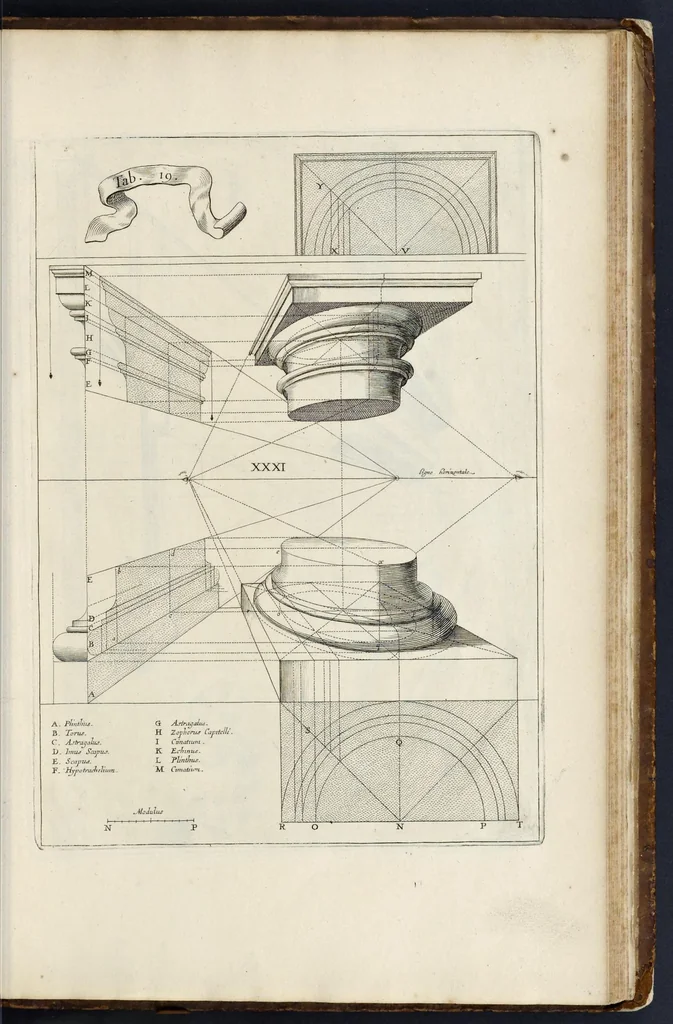 An illustration from La perspectiue curieuse du reuerend p. Niceron minime : diuisée en quatre liures. Avec l'Optique et la catoptrique du r.p. Mersenne du mesme ordre, mise en lumiere aprés la mort de l'autheur .., 1663, leaf 394