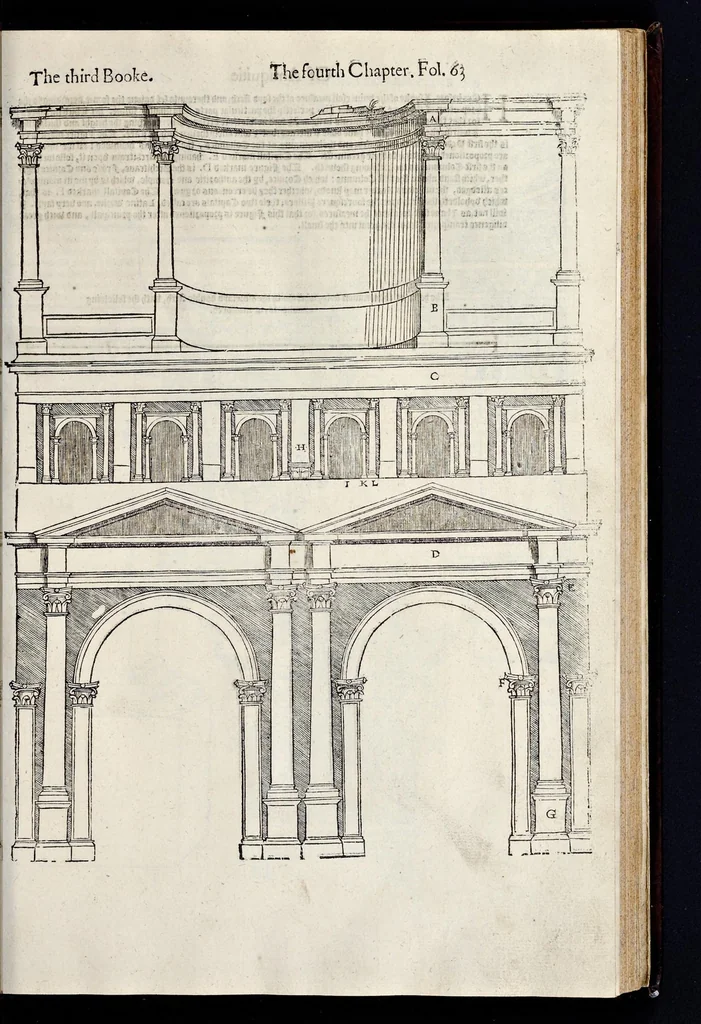 An illustration from The first [-fift] booke of architecture, 1611, leaf 220