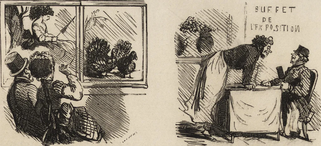 An illustration from Le salon de 1869 charivarisé : album de 60 caricatures, 1869, leaf 20