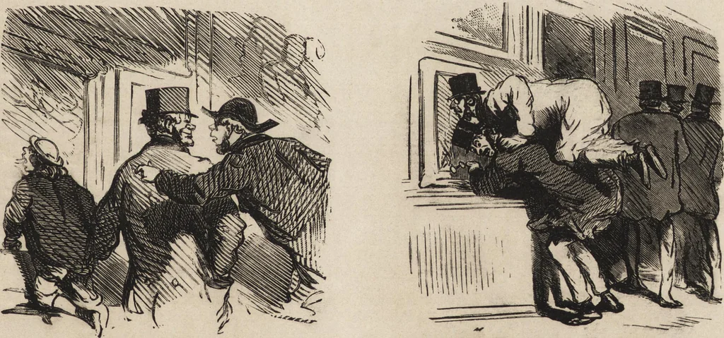 An illustration from Le salon de 1869 charivarisé : album de 60 caricatures, 1869, leaf 20