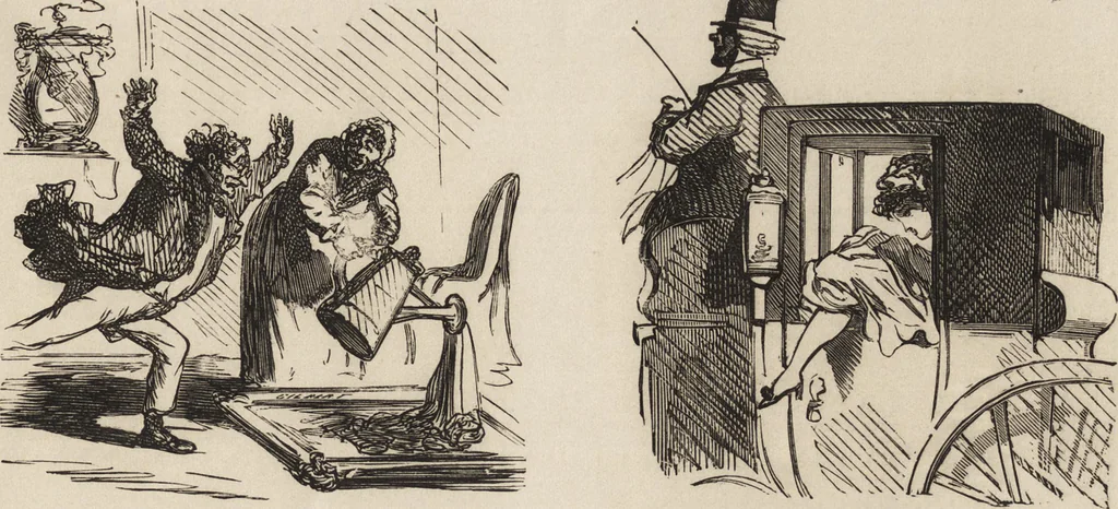 An illustration from Le salon de 1869 charivarisé : album de 60 caricatures, 1869, leaf 30