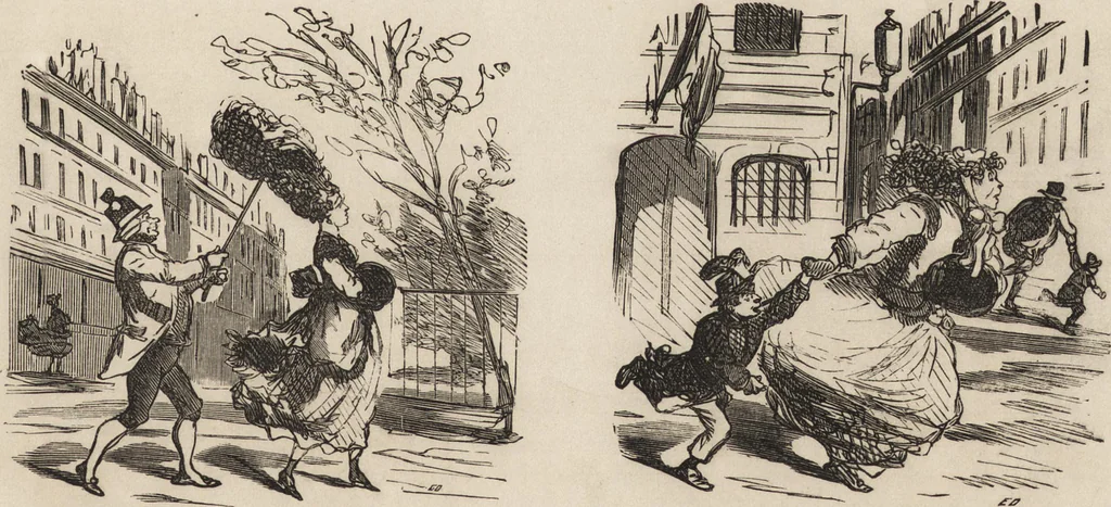 An illustration from Le salon de 1869 charivarisé : album de 60 caricatures, 1869, leaf 30