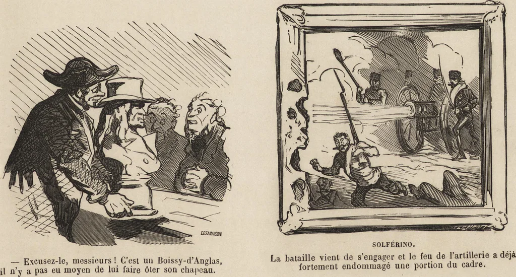 An illustration from Le salon de 1869 charivarisé : album de 60 caricatures, 1869, leaf 8