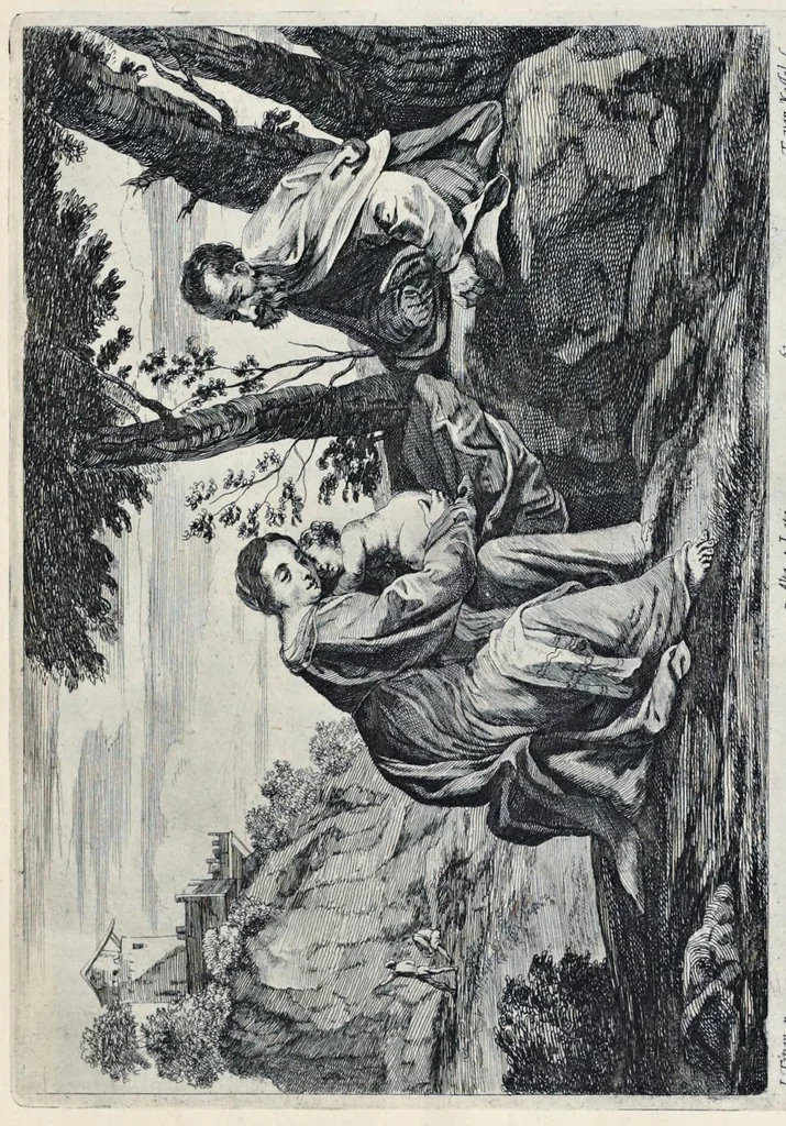 An illustration from Theatrvm pictorivm : in quo exhibentur ipsius manu delineatæ, eiusque curâ in æs incise picturæ, archetipæ Italicæ, quas ipse ser.mus Archdux in pinacothecam suam Bruxellis collegit, 1684, leaf 110