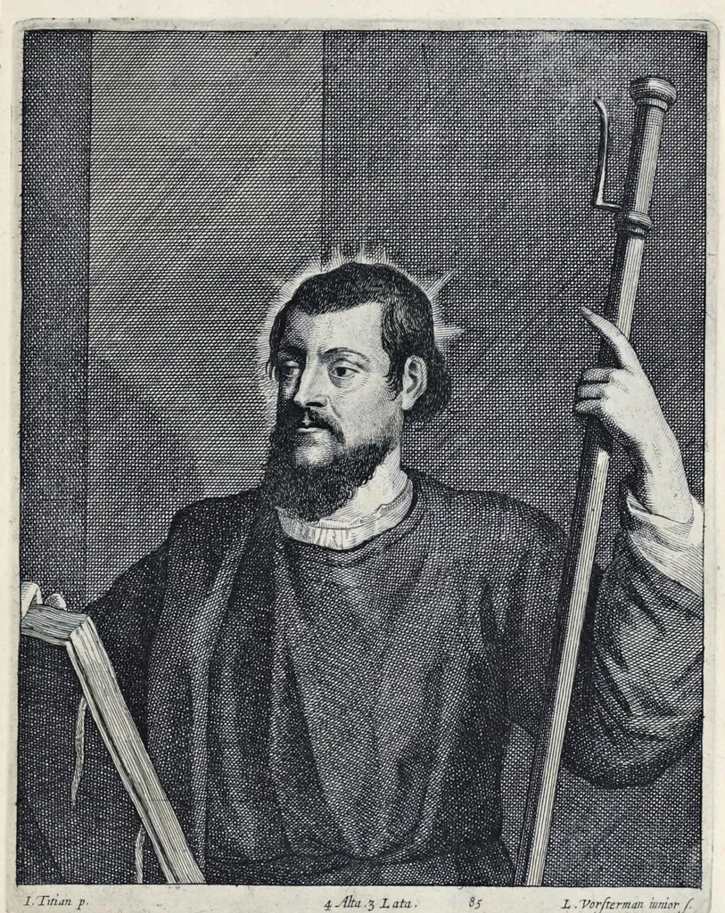 An illustration from Theatrvm pictorivm : in quo exhibentur ipsius manu delineatæ, eiusque curâ in æs incise picturæ, archetipæ Italicæ, quas ipse ser.mus Archdux in pinacothecam suam Bruxellis collegit, 1684, leaf 144