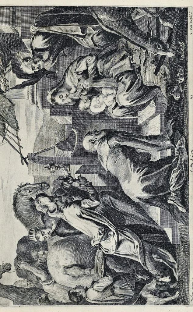 An illustration from Theatrvm pictorivm : in quo exhibentur ipsius manu delineatæ, eiusque curâ in æs incise picturæ, archetipæ Italicæ, quas ipse ser.mus Archdux in pinacothecam suam Bruxellis collegit, 1684, leaf 278