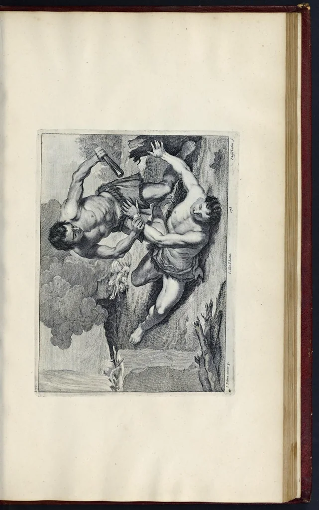 An illustration from Theatrvm pictorivm : in quo exhibentur ipsius manu delineatæ, eiusque curâ in æs incise picturæ, archetipæ Italicæ, quas ipse ser.mus Archdux in pinacothecam suam Bruxellis collegit, 1684, leaf 328