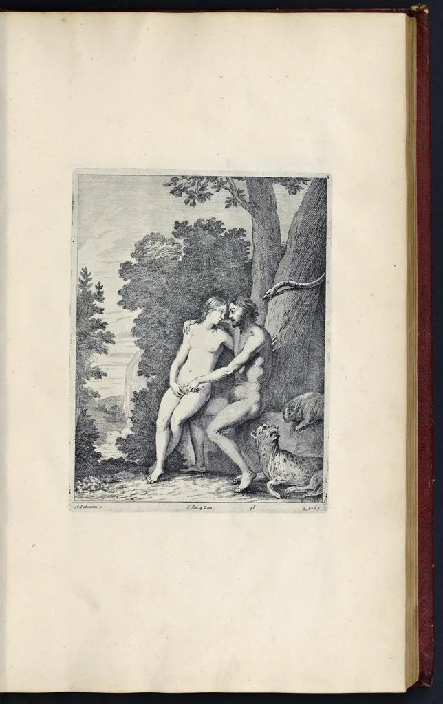 An illustration from Theatrvm pictorivm : in quo exhibentur ipsius manu delineatæ, eiusque curâ in æs incise picturæ, archetipæ Italicæ, quas ipse ser.mus Archdux in pinacothecam suam Bruxellis collegit, 1684, leaf 76