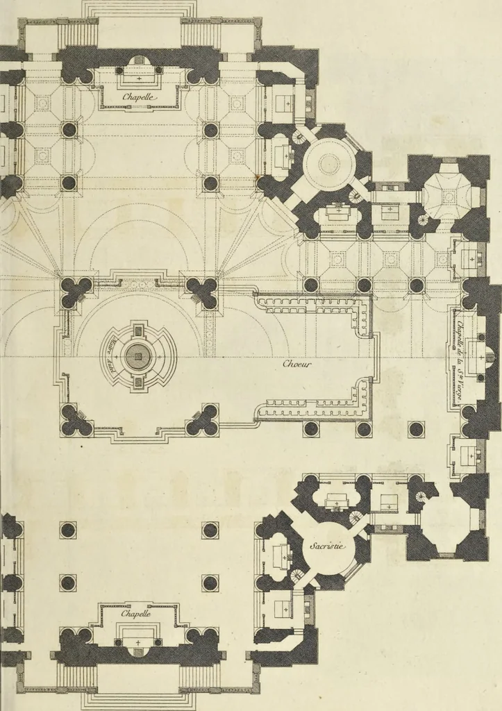 An illustration from Monumens érigés en France à la gloire de Louis XV : précédés d'un tableau du progrès des arts & des sciences sous ce règne, ainsi que d'une description des honneurs & des monumens de gloire accordés aux grands hommes, tant chez les anciens que chez les modernes : et suivis d'un choix des principaux projets qui ont été proposés, pour placer la statue du roi dans les différens quartiers de Paris, 1767, leaf 160