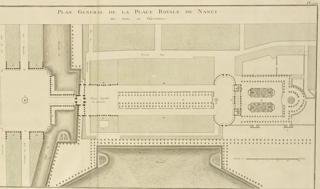 An illustration from Monumens érigés en France à la gloire de Louis XV : précédés d'un tableau du progrès des arts & des sciences sous ce règne, ainsi que d'une description des honneurs & des monumens de gloire accordés aux grands hommes, tant chez les anciens que chez les modernes : et suivis d'un choix des principaux projets qui ont été proposés, pour placer la statue du roi dans les différens quartiers de Paris, 1767, leaf 229