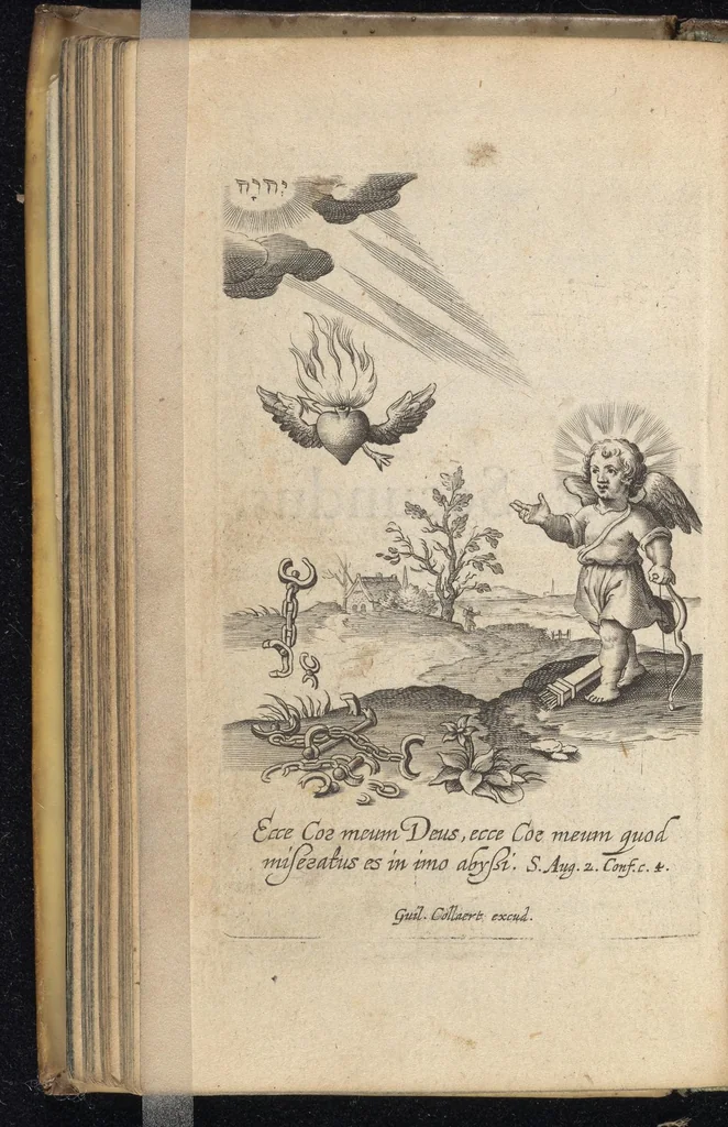 An illustration from Flammulae amoris, S.P. Augustini versibus et iconibus exornatae, 1629, leaf 101