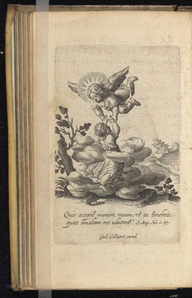 An illustration from Flammulae amoris, S.P. Augustini versibus et iconibus exornatae, 1629, leaf 109