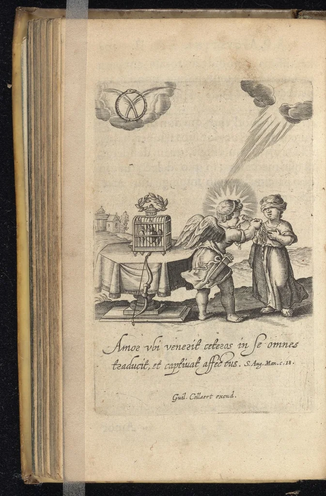 An illustration from Flammulae amoris, S.P. Augustini versibus et iconibus exornatae, 1629, leaf 133