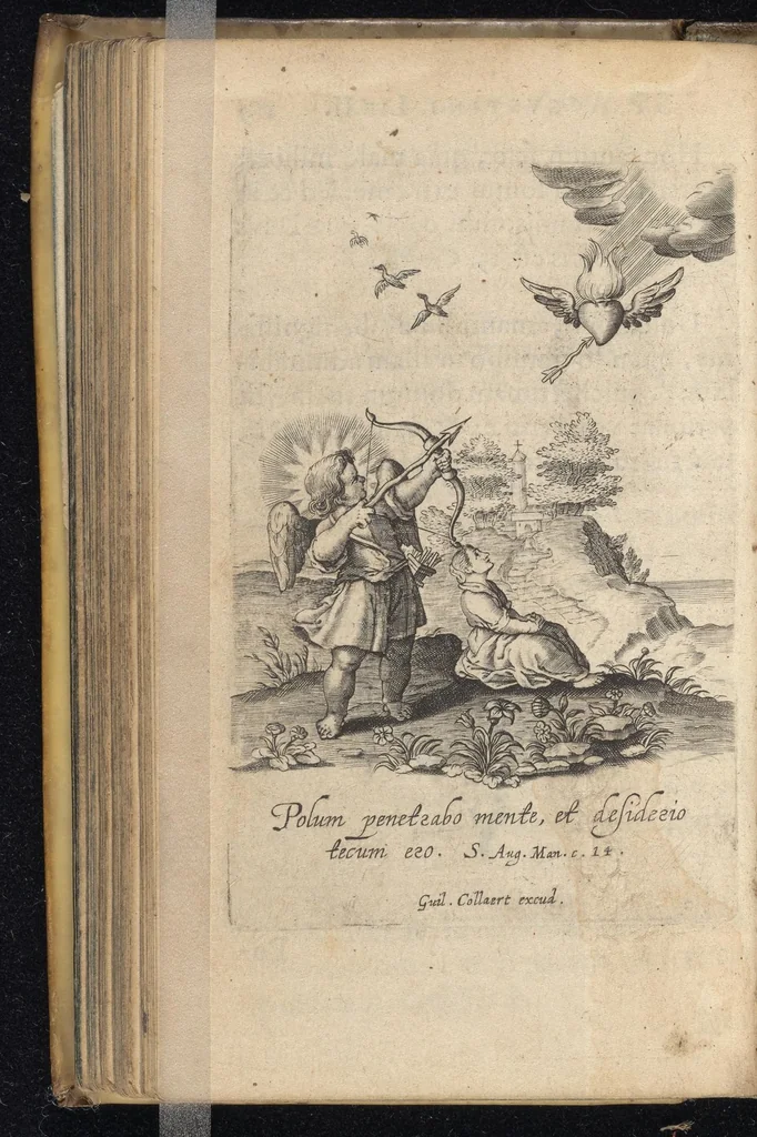 An illustration from Flammulae amoris, S.P. Augustini versibus et iconibus exornatae, 1629, leaf 149