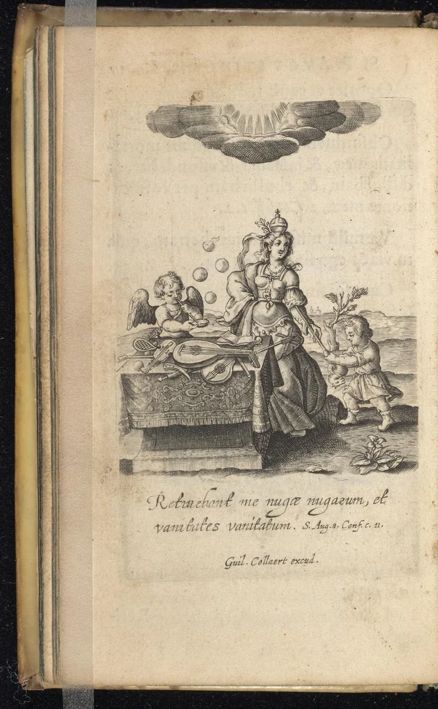 An illustration from Flammulae amoris, S.P. Augustini versibus et iconibus exornatae, 1629, leaf 47