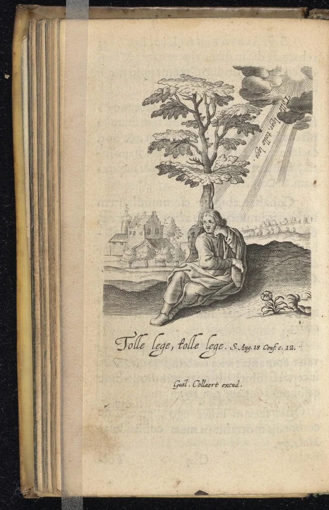 An illustration from Flammulae amoris, S.P. Augustini versibus et iconibus exornatae, 1629, leaf 85