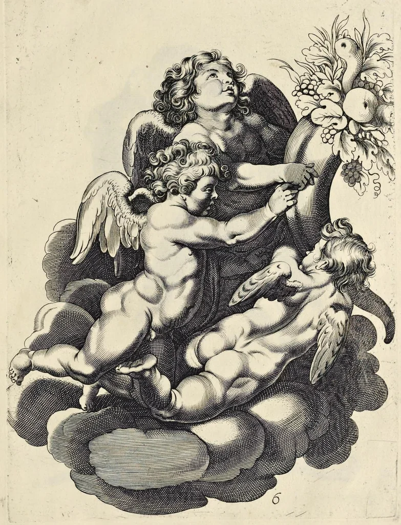 An illustration from Varie figure academiche : nouamente raccolte dal naturale con grandissima fatica e spesa, molto commode per la giouentu, la quaele si diletta dal arte dal disegno : messe in luce da I.A. de Poutre, d'Anuersa = Diuersche figuren wt de academia : nu eerst by een vergadert naert leuen, met groote moyte en oncost, seer bequaem voor alle iongelingen die hen oefenen in de teeken-const : int licht gebrocht door Ioan. A. de Poutre, plaetsnyder van Antwerpen, 1629, leaf 18