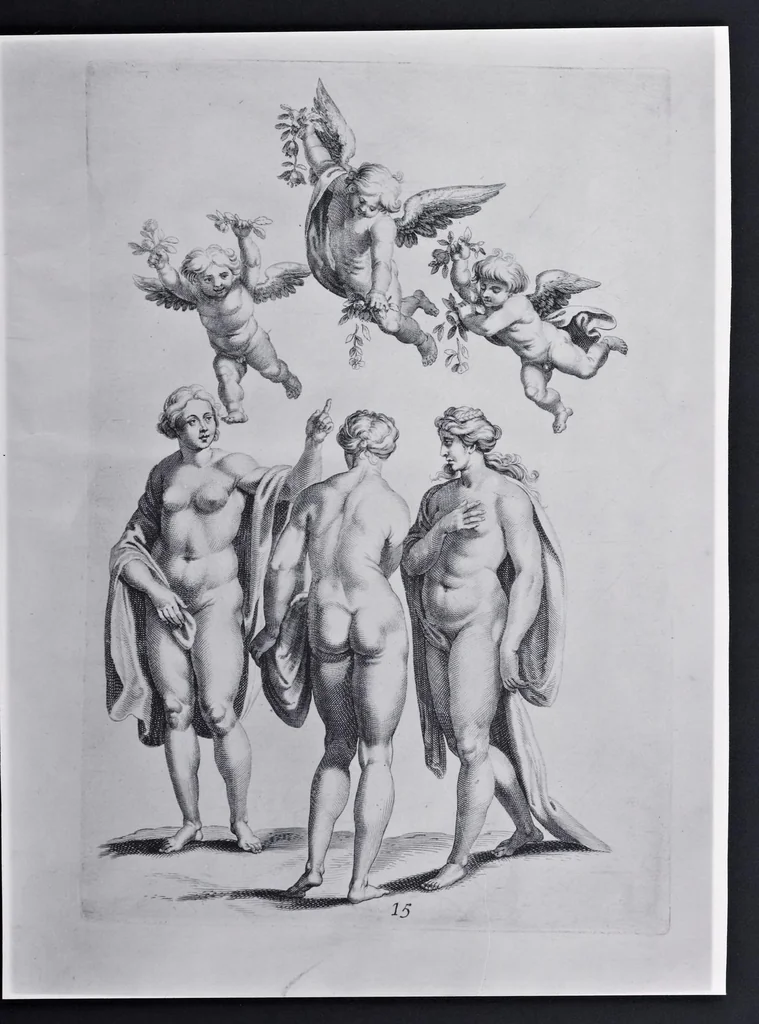 An illustration from Varie figure academiche : nouamente raccolte dal naturale con grandissima fatica e spesa, molto commode per la giouentu, la quaele si diletta dal arte dal disegno : messe in luce da I.A. de Poutre, d'Anuersa = Diuersche figuren wt de academia : nu eerst by een vergadert naert leuen, met groote moyte en oncost, seer bequaem voor alle iongelingen die hen oefenen in de teeken-const : int licht gebrocht door Ioan. A. de Poutre, plaetsnyder van Antwerpen, 1629, leaf 62