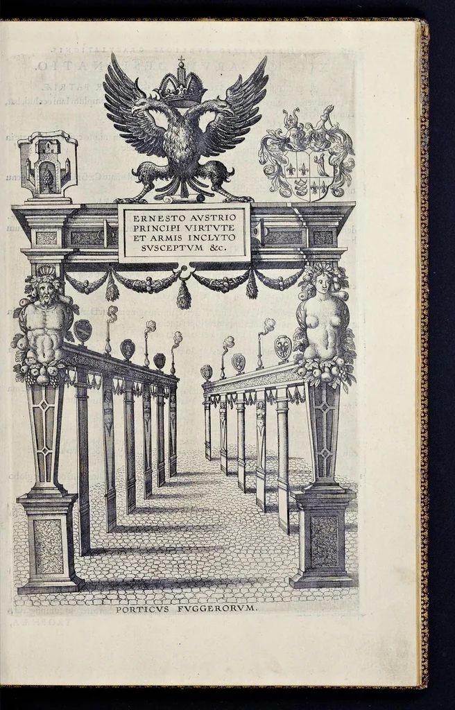 An illustration from Descriptio pvblicae gratvlationis, spectacvlorvm et lvdorvm in adventv Sereniss. Principis Ernesti Archidvcis Avstriae ... an. M.D.XCIIII. XVIII. kal. Ivlias, aliisqve diebvs Antverpiae editorvm : cvi est praefixa de Belgij principatu a romano in ea prouincia imperio ad nostra us[que] tempora breuis narratio ... : cum carmine panegyrico in eiusdem Principis Ernesti ... aduentum : accessit denique oratio funebris in Archiducis Ernesti obitum ijsdem prouincijs luctuosissimum, 1595, leaf 130