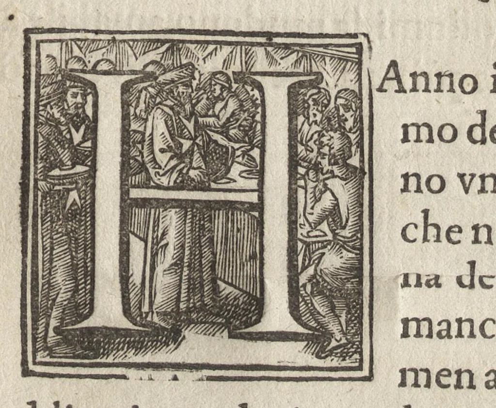 An illustration from Vccelliera, ouero, Discorso della natura, e proprieta di diuersi vccelli : e in particolare di que' che cantano, con il modo di prendergli, conoscergli, alleuargli, e mantenergli : e con le figure cauate dal vero, e diligentem[en]te intagliate in rame dal Tempesta, e dal Villamena, 1684, leaf 8