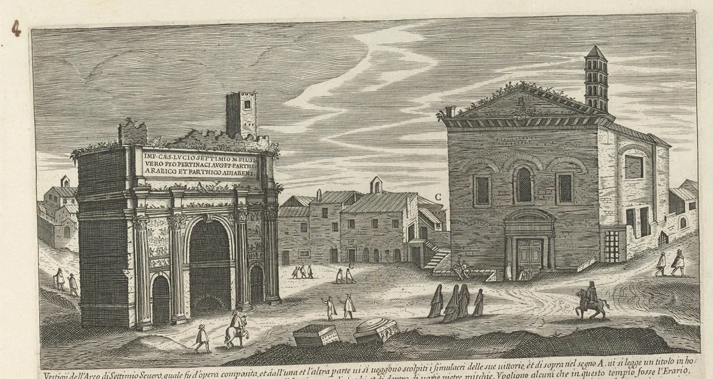 An illustration from Vestigi delle antichità di Roma, Tivoli, Pozzvolo et altri lvochi, 1660, leaf 10
