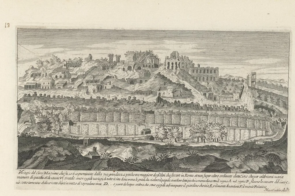 An illustration from Vestigi delle antichità di Roma, Tivoli, Pozzvolo et altri lvochi, 1660, leaf 28