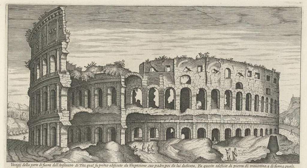 An illustration from Vestigi delle antichità di Roma, Tivoli, Pozzvolo et altri lvochi, 1660, leaf 36