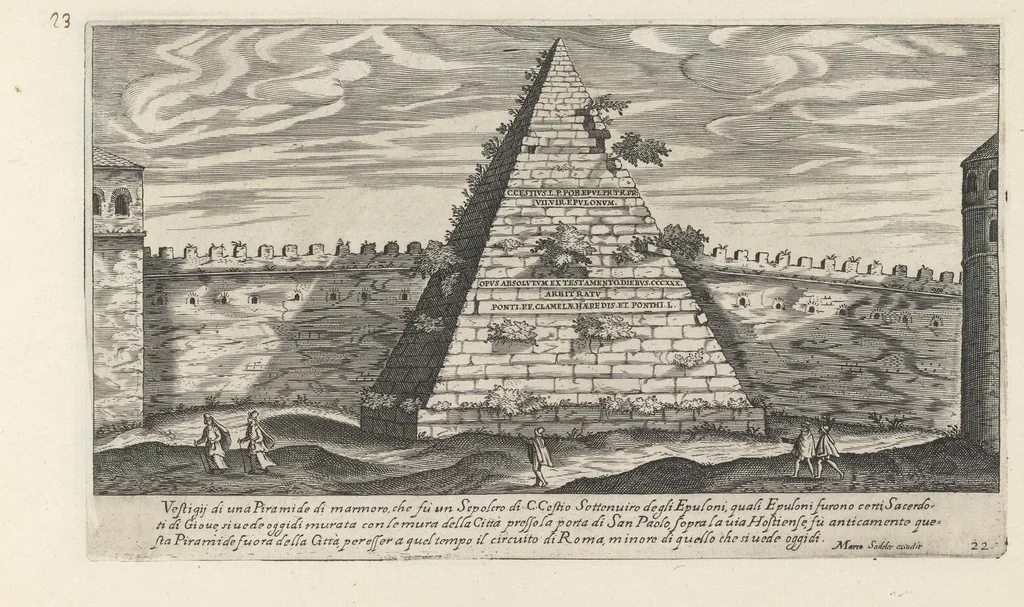 An illustration from Vestigi delle antichità di Roma, Tivoli, Pozzvolo et altri lvochi, 1660, leaf 48