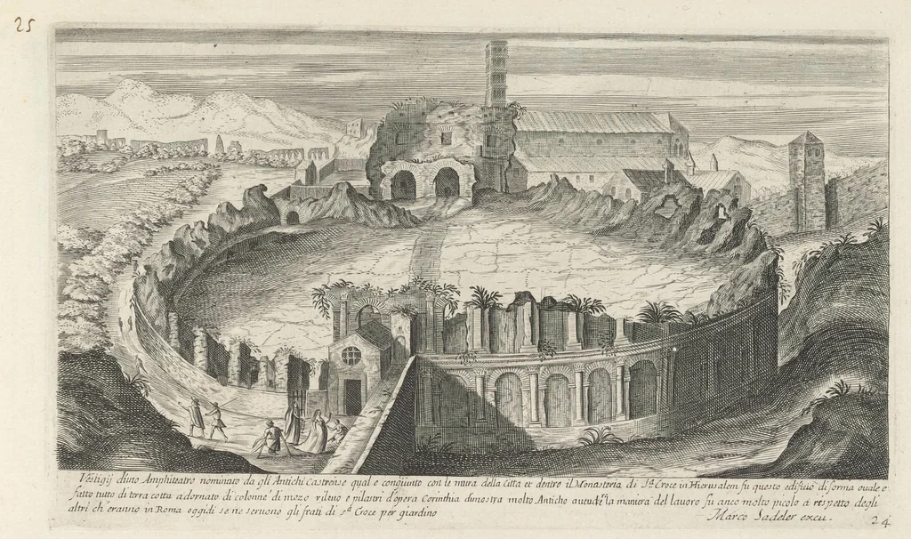 An illustration from Vestigi delle antichità di Roma, Tivoli, Pozzvolo et altri lvochi, 1660, leaf 52